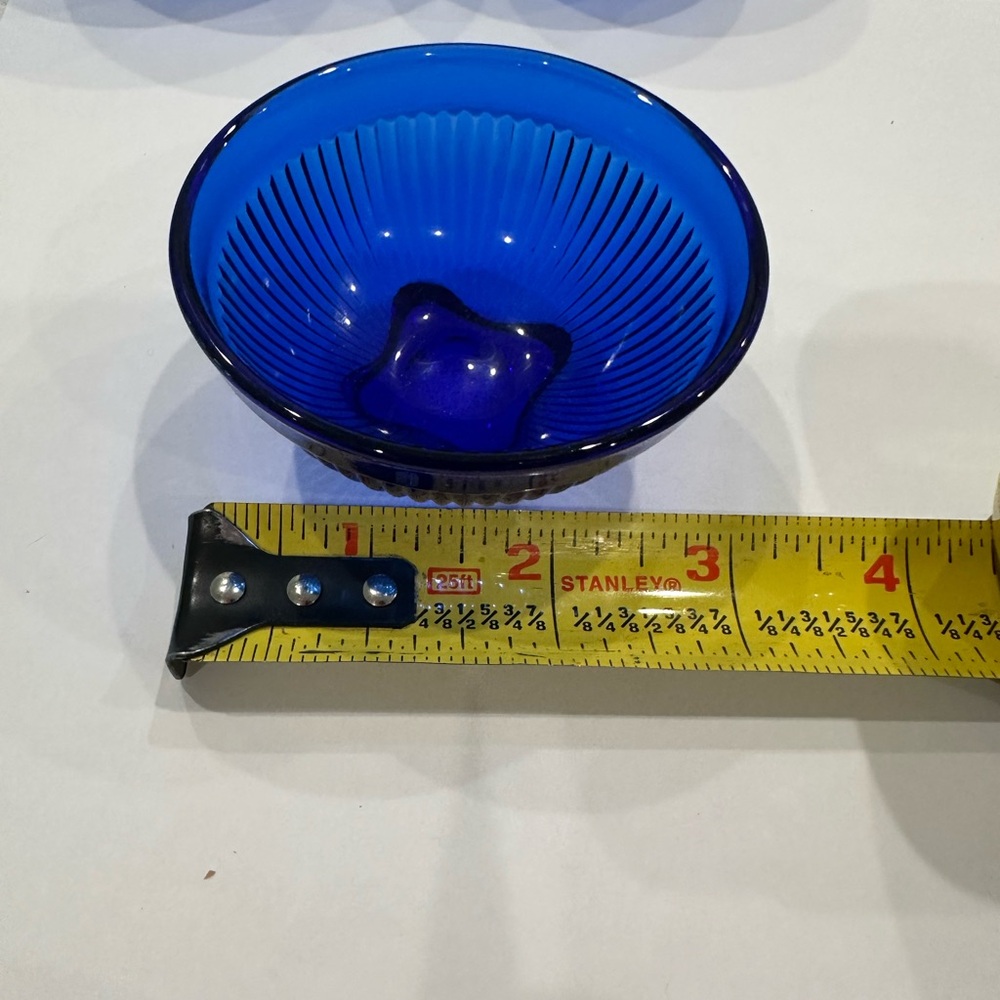 Vintage Stacey Marie Cobalt Blue Child’s Mixing Bowl Set - Picture 5 of 7